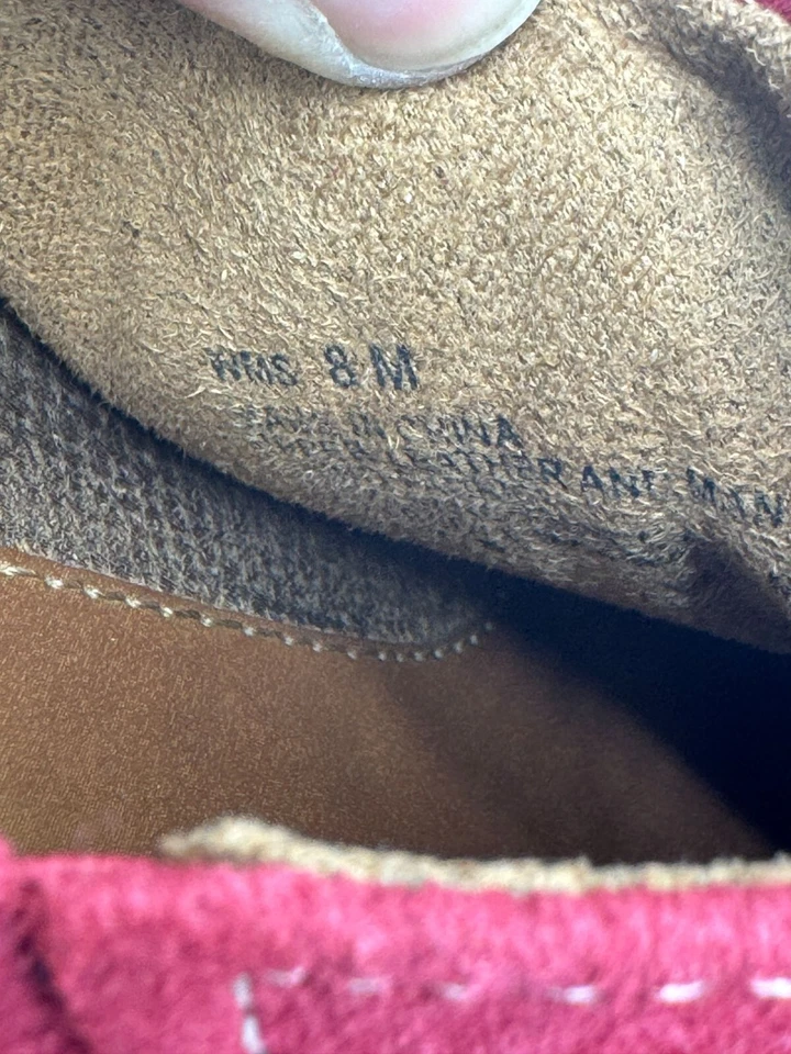 Zuecos de mulas Natural Soul By Naturalizer zapatos para mujer 8M rojo gamuza sin cordones informales Foto 3 de 4