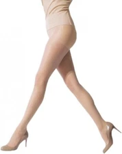 HUE Essential Solutions Age Defiance Control Top Pantyhose sz 5 TAN Den 20
