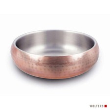 Wolters Diner Steel Napf Kupfer geh&auml;mmert Edelstahl Hunde Futter Wasser