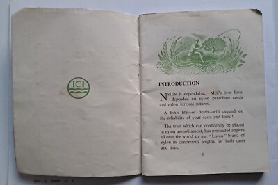 Rare vintage ICI booklet LURON FOR ANGLING - Knots - angling History