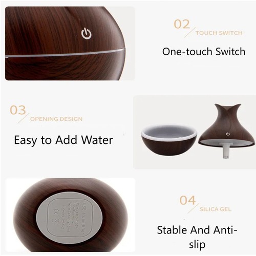 LED Air Diffusers Aroma Oil Humidifier Electric Light Up Bedroom Relax Defuser - Picture 9 of 12