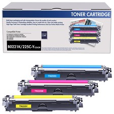 3x Color TN225 Toner Compatible With Brother TN221 HL-3140CW 3170CDW DCP-9020CDW