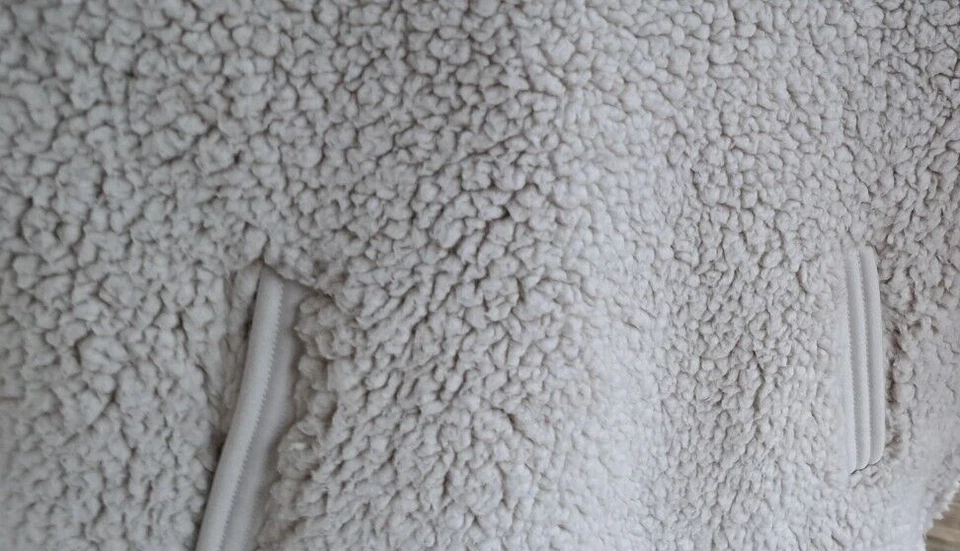 Members Mark Cuddly Sherpa Pullover Girls 10/12 White 1/4 Zip Kangaroo Pocket - Image 4 of 4