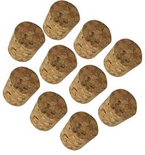 10 x Solid Cork Bungs To Fit 1 Gallon Demijohn / Airlock Home Brewing Fermenting