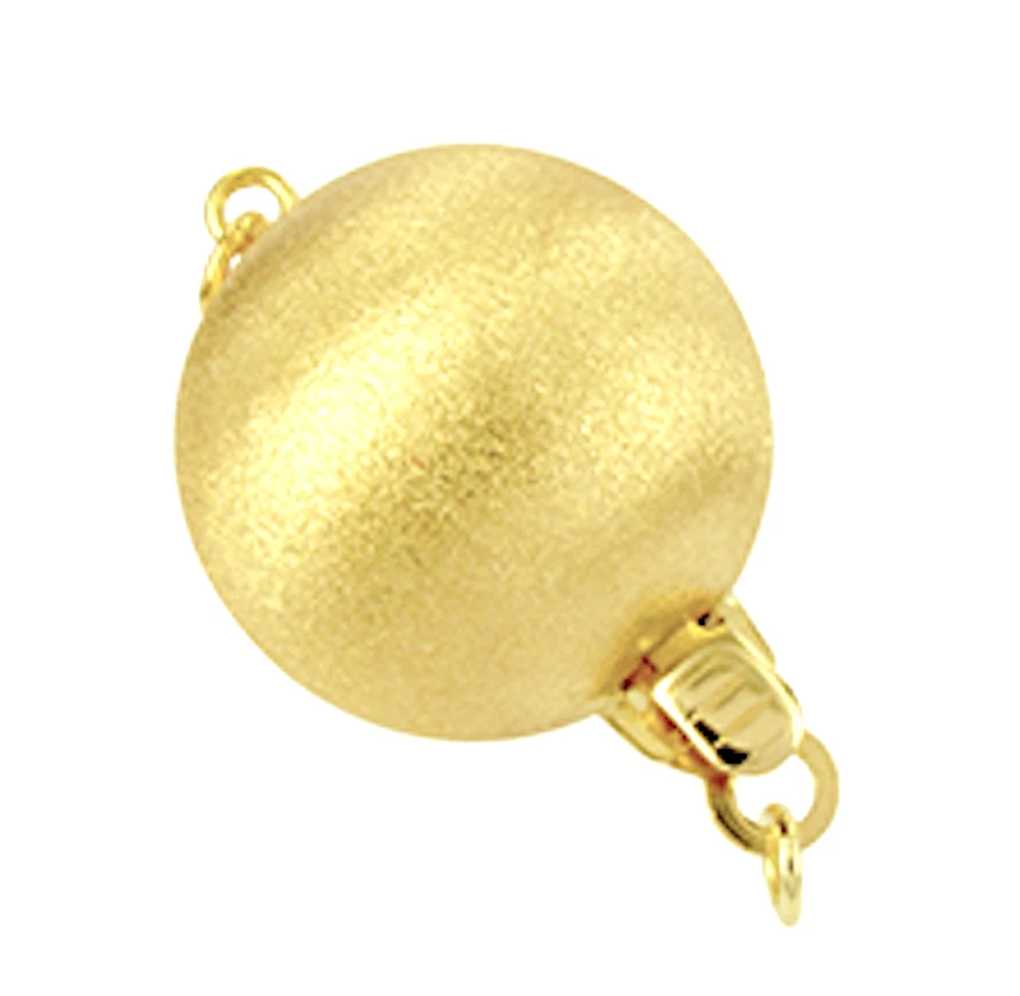 Genuine 14K Yellow Gold Matte Findings For Necklace or Bracelet Clasp 6 - 12mm - Image 2 of 4