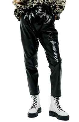 TOPSHOP Vinyl Peg Trousers Size 2 | eBay