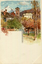 SWITZERLAND LOCARNO Iron Castle Illustration Cards