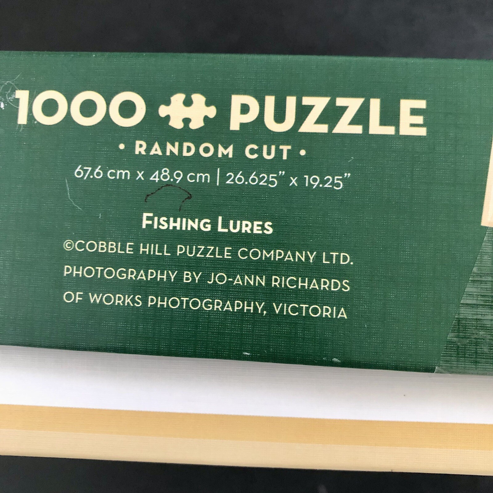 Cobble Hill Fishing Lures Jigsaw Puzzle 1000 Piece 26" x 19" Missing 1