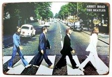 THE BEATLES ABBEY ROAD CROSSING METAL PLAQUE SIGN BAR MAN CAVE GARAGE 20x30cm
