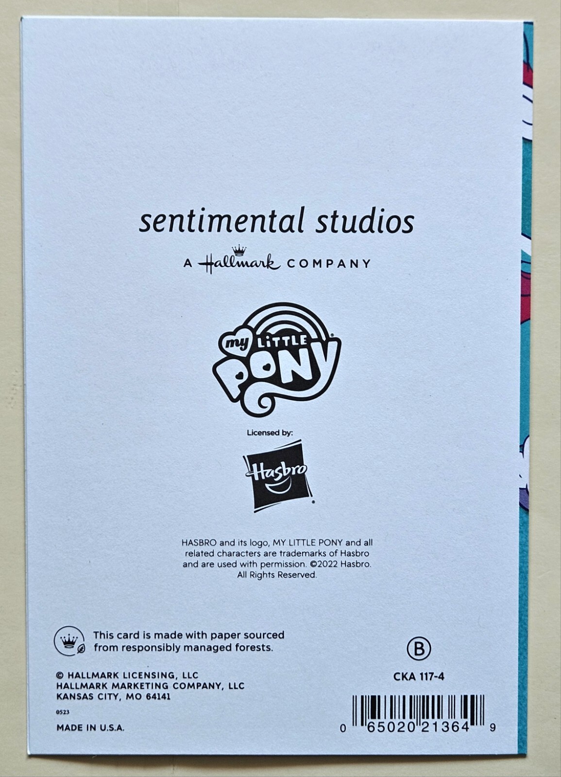 Happy Birthday / Little Pony Greeting Card (incl. Envelope 5×7")