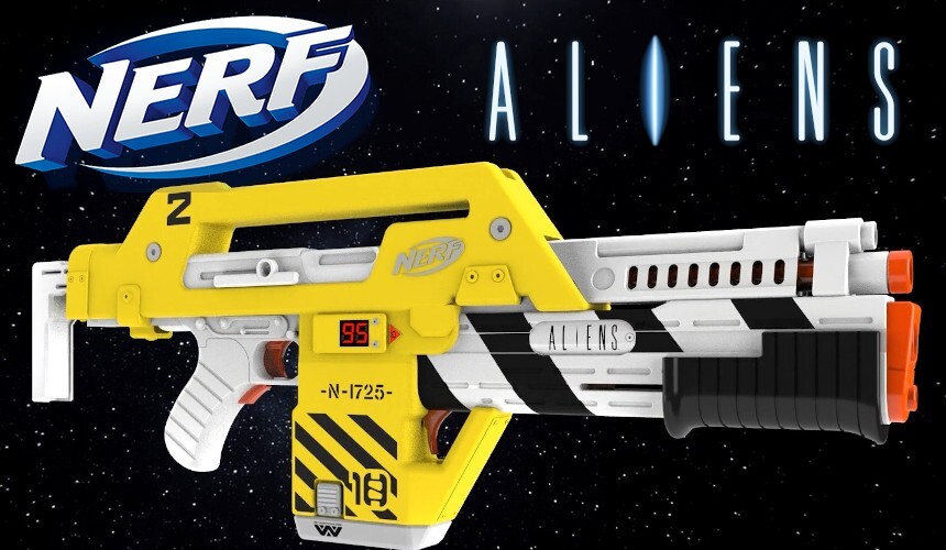 NERF ナーフ エイリアン パルスライフル M41-A ALIENS NERF Hasbro ALIENS M41A Pulse Rifle Foam Blaster NEW | eBay