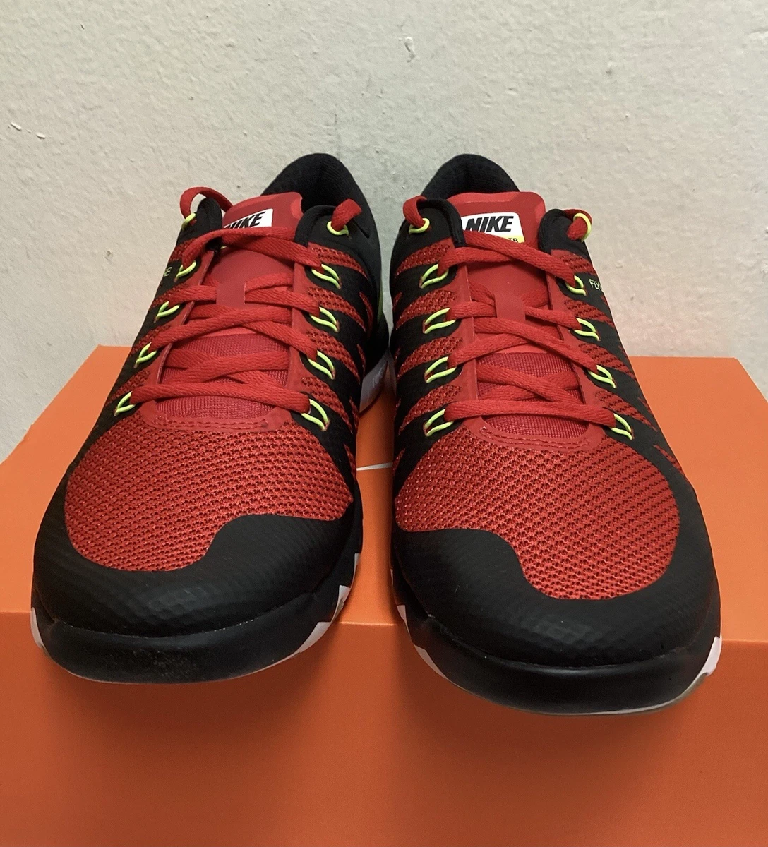 NIKE FREE TRAINER 5.0 V6 RED BLACK SNEAKERS TRAINER SHOES SIZE 10.5 719922 670