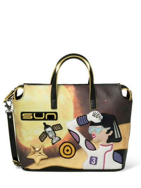 Borsa Braccialini Shopping a mano Linea cartoline B13257 Nero | Acquisti  Online su eBay