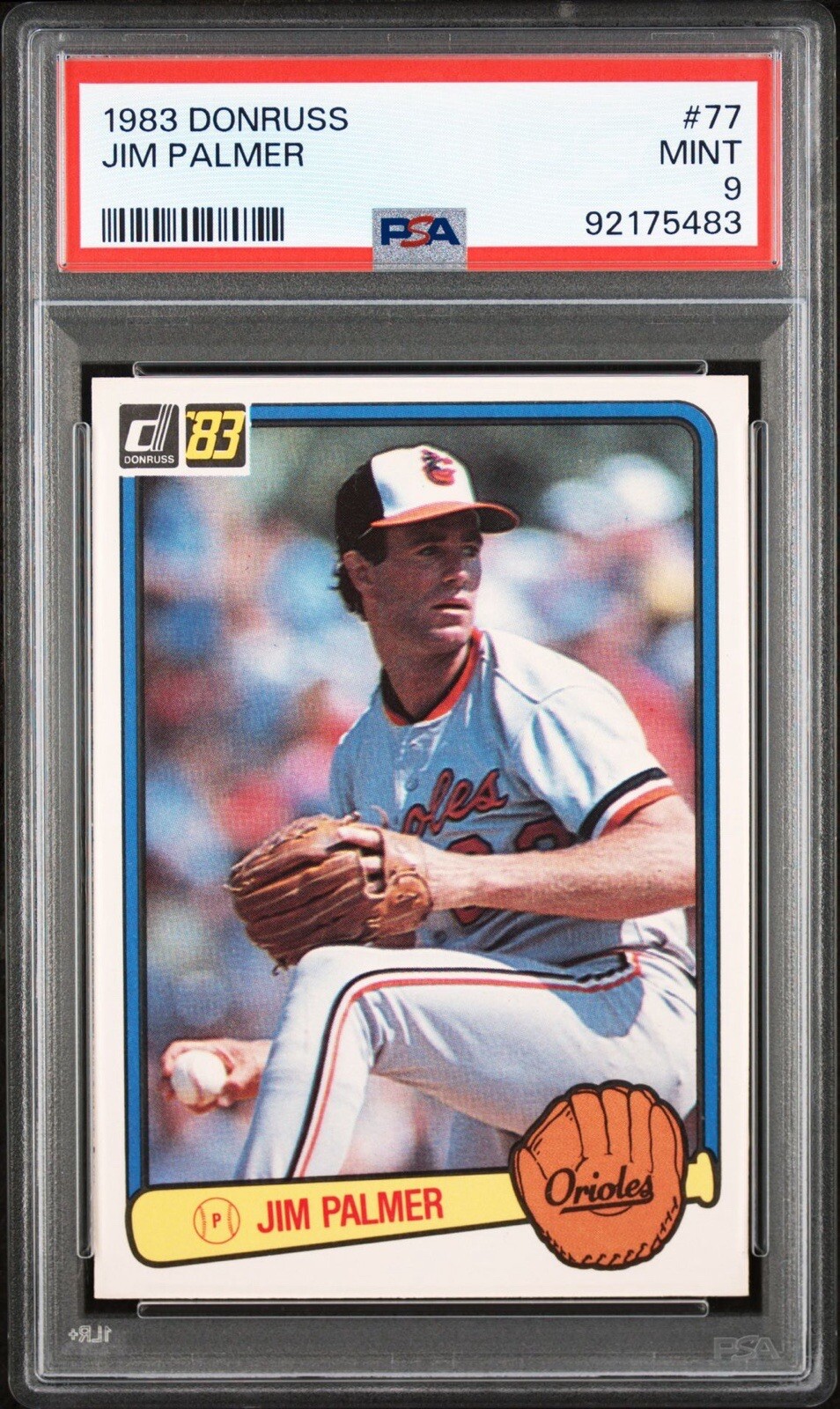 1983 Donruss #77 Jim Palmer PSA 9 Mint