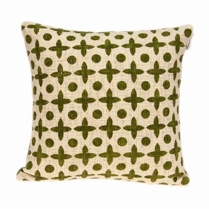 Декоративная подушка Parkland Collection Sitara Beige с принтом Бежевый 18 x 18