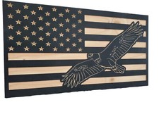 Hidden gun storage • American flag concealment cabinet • Handgun wall safe case