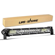 12inch LED Light Bar Spot Flood Combo for Truck SUV ATV Jeep Offroad Driving 10