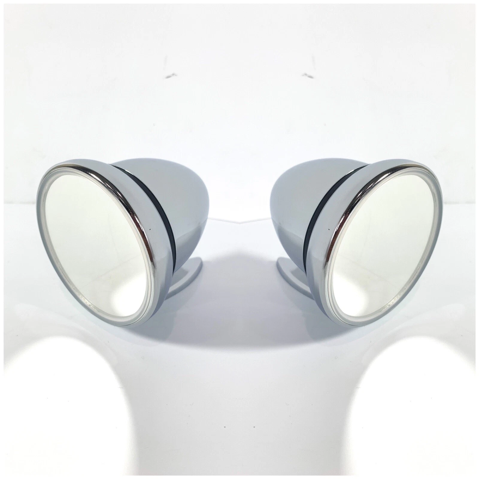 Pair (2) Chrome Bullet Style GT Racing Side Rear View Door Mirrors (Universal)
