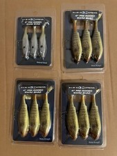 Lot of 4 H2O H20 Express: 3 4" Pre-Rigged Swim Shad Male Bluegill Read Descripti