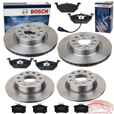 VW Passat 3C 3C2 BOSCH Bremsen Bremsscheiben Set + Bremsbeläge vorne + hinten 