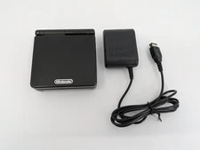 Nintendo Game Boy Advance SP AGS-001 Onyx Black Tested Working w/ AC Adapter