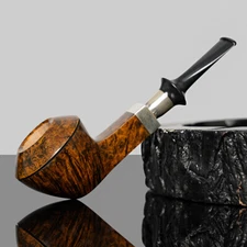 MUXIANG Smooth Eskimo Freehand Pipe Briarwood Tobacco Smoking Pipe Ebonite Stem