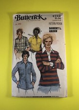 Vintage Butterick 4712 UNCUT Men's Shirt Size 40 Sewing Pattern