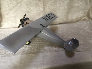 V INTAGE DECANTER SHAPED AIRPLANE SPIRIT OF ST. LOUIS  FAMOUS FIRST EDITION N.3