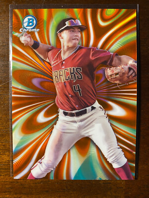 #ad #ad 2023 Bowman Draft Chrome Tommy Troy #MR 7 Mood Ring Orange 24 25 Diamondbacks $74.99