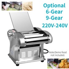 Adjust Commercial Electric Pasta Skin Maker Machine 4 Knives Home Noodle Tool