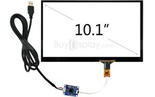 10.1" USB Capacitive Touch Panel Screen+USB Controller Board for Rasperry PI 