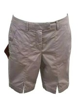 dondup bermuda da donna eleganti pantaloncini shorts cotone estivi beige 42 28