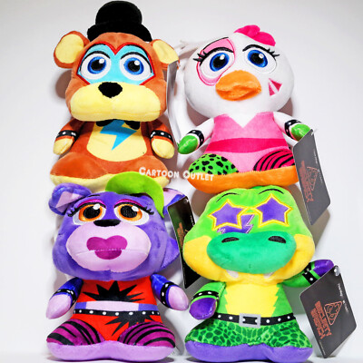 Five Nights at Freddy FNAF Security Breach Plush Set 4 Toys 7-8