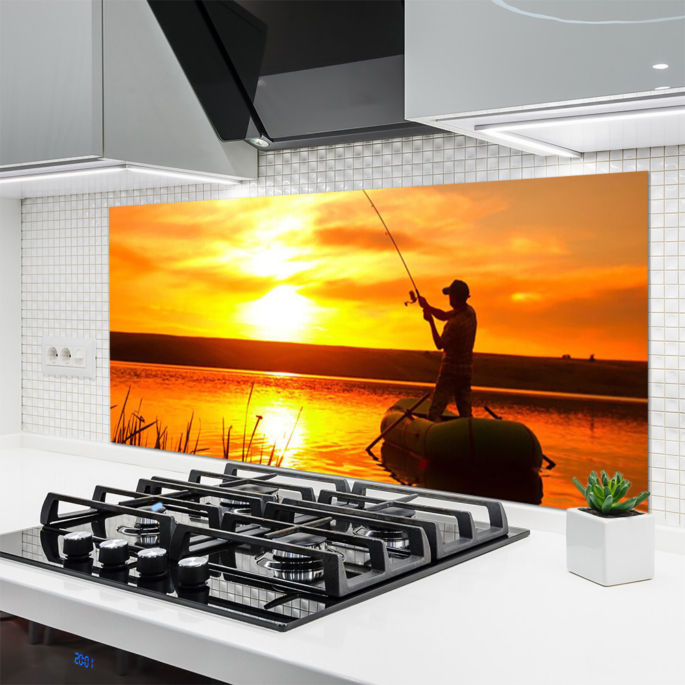 ARTHUB Crédence De Cuisine En Verre 60x60 Cm Sunset Wind View - Protection Éclaboussures, Revêtement Mural Carreaux Verre Trempé Paysages Coucher De Soleil