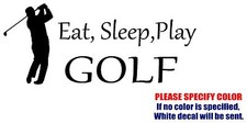 EAT SLEEP PLAY GOLF JDM Funny Vinyl Decal Sticker Car Window Bumper Wall 7"