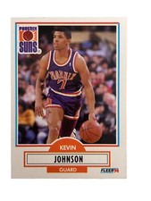 Excellent: Vintage 1990-91 FLEER Kevin Johnson Phoenix Suns Trading Card