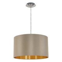 Nickel Taupe Gold Moderne HäNgelampe Pendelleuchte 1X60W/E27 38X110 [Cm]