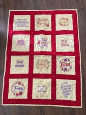 Handmade Christian Prayer Quilt With Inspirational Verses 2018