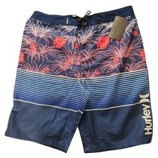 NWT, Hurley's, Americana Floral Board Shorts-Boys Size 20 30" Waist 