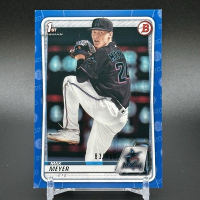 2020 Bowman Draft Max Meyer #'d /150 Blue - Miami Marlins 1st RC #BD-50