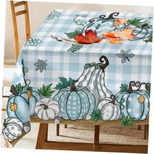 Tablecloth 60×84 Inch Decorations Pumpkin Table 60" x 84" (Rectangular) Fall