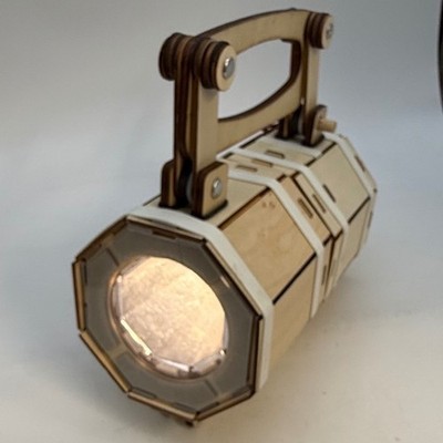 Unique Wood Hexagon Lantern LED Light Decorative Table Lamp convertible fun