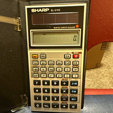 Sharp EL-515S Scientific Calculator Solar Power LCD Display w/ Black Case