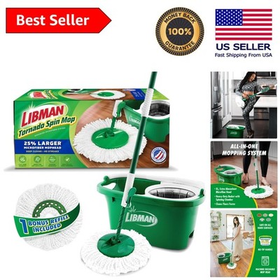 Effortless Cleaning with Libman Tornado Spin Mop & Bucket - 2 Heads Included