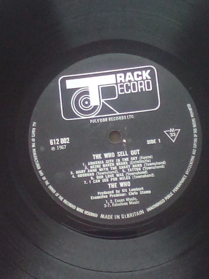 THE WHO 'THE WHO SELLS OUT' 1967 MONO FIRST PRESS L.P.  VG/G - Image 4 of 4