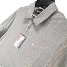 Nike Golf Dri Fit Tiger Woods Collection Polo Shirt Mens S Gray Standard Modern