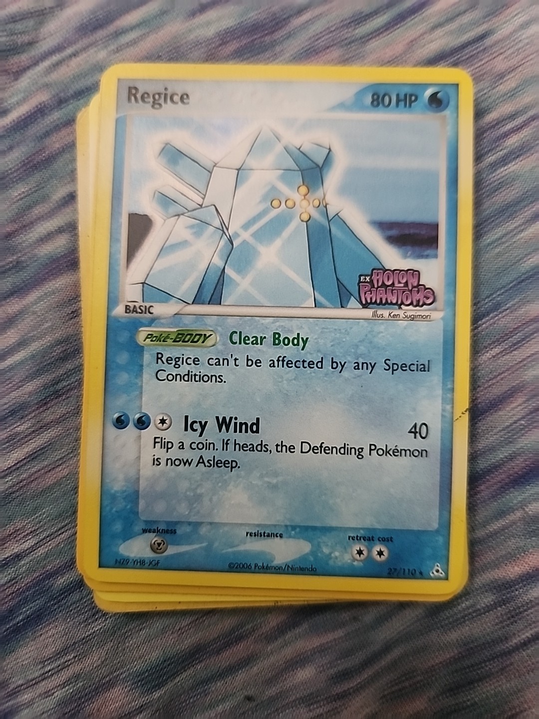 Regice 27/110 Holo Rare Stamped | EX Holon Phantoms Pokemon Card HP
