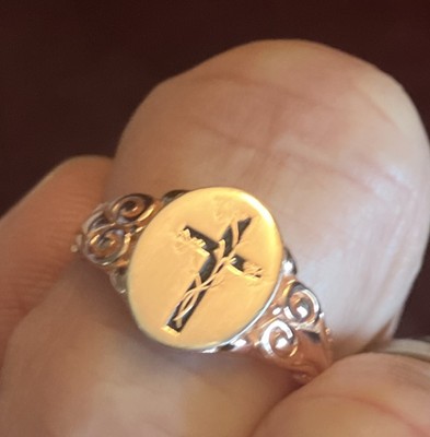 Amazing Flower Lilly of Vally Cross Ring Size 12