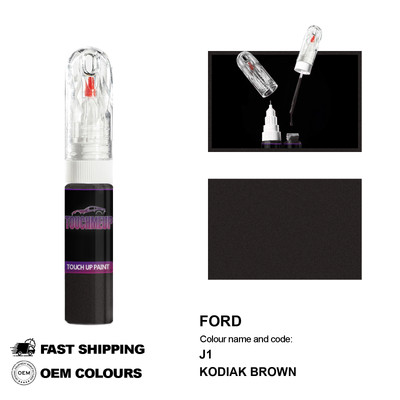 Ausbesserungslackstift für FORD KODIAK BROWN J1 Brush Fix Kit Kratzer Chip Ma...