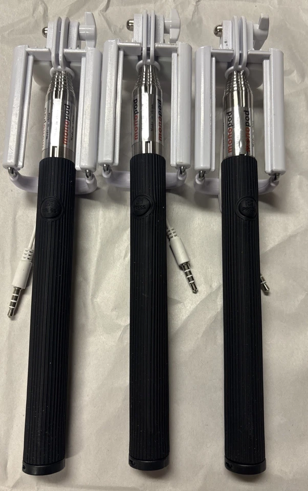 Selfie Stick Extendable Handheld Black Monopod Camera Pole iPhone Samsung HTC LG - Image 2 of 3